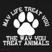 May Life Treat You The Way You Treat Animals Funny Pet Meaningful Gift Women's Hoodie thumb 2