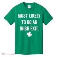 Most Likely To Do An Irish Exit Funny St Patricks Day Kids T-Shirt thumb 0