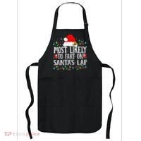 Most Likely To Fart On SantaS Lap Christmas Xmas Lights Apron thumb 0