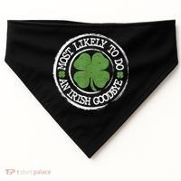 Most Likely To Do An Irish Goodbye Funny St Patricks Day USA-Made Doggie Bandana thumb 0
