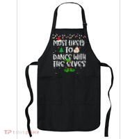 Most Likely To Dance With The Elves xmas Family  Apron thumb 0