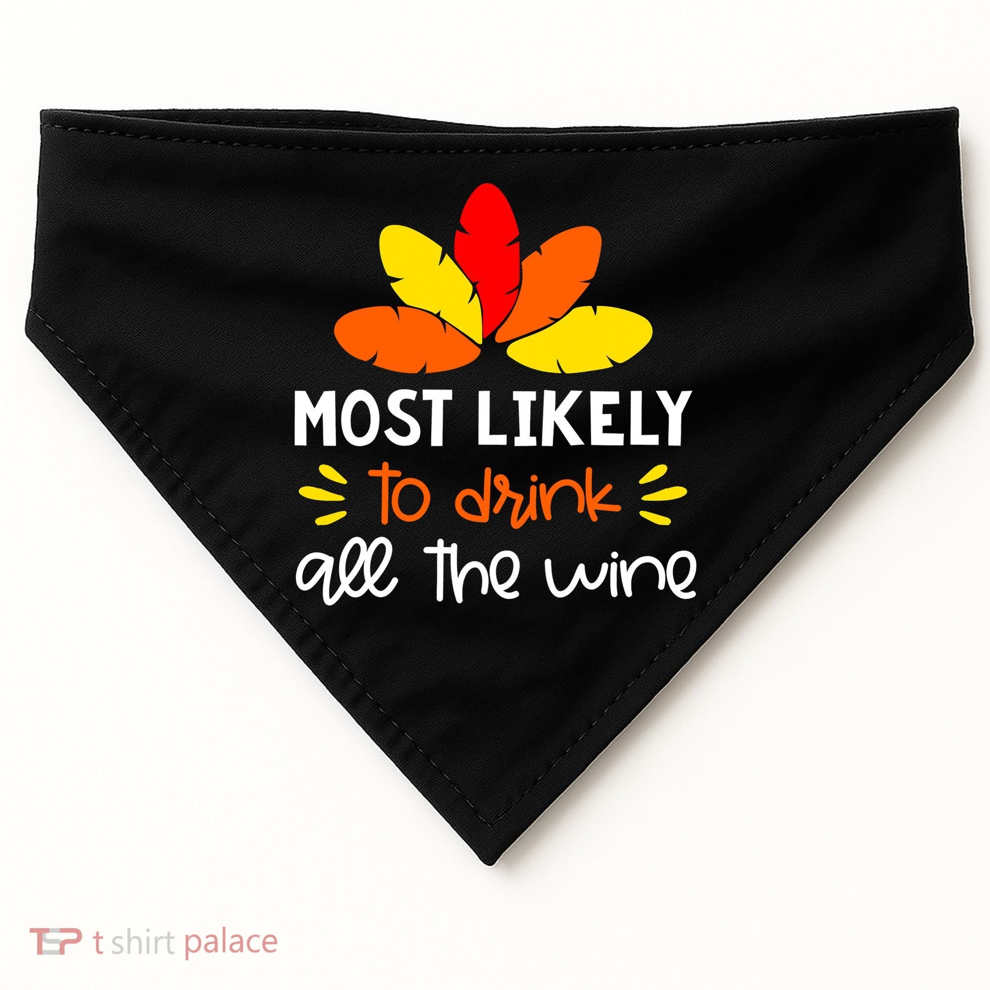 Most Likely To Matching Family Thanksgiving Pajamas USA-Made Doggie Bandana