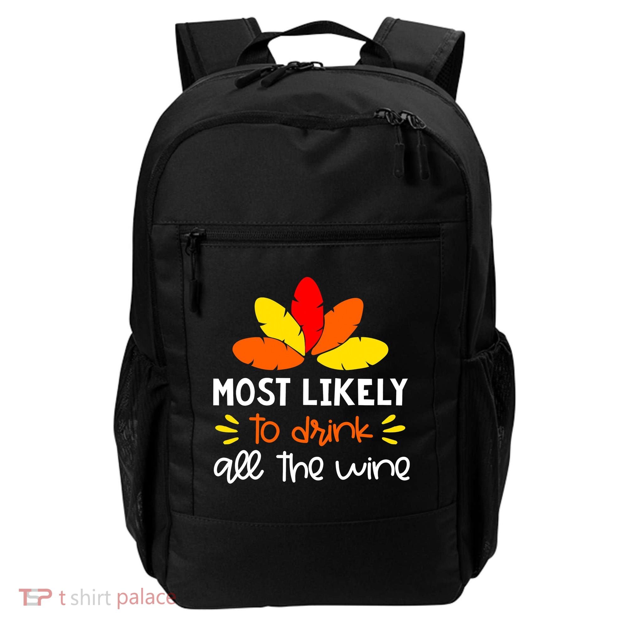 Most Likely To Matching Family Thanksgiving Pajamas Backpack