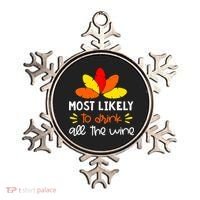 Most Likely To Matching Family Thanksgiving Pajamas Ornament thumb 0