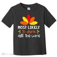 Most Likely To Matching Family Thanksgiving Pajamas Toddler T-Shirt thumb 0