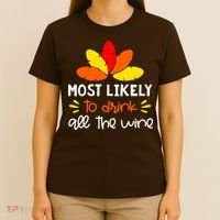 Most Likely To Matching Family Thanksgiving Pajamas T-Shirt thumb 4