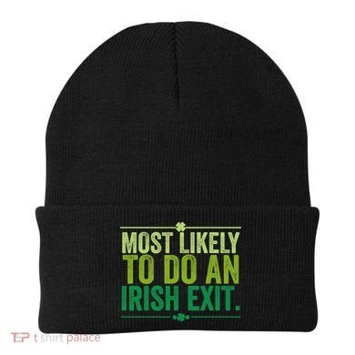 Most Likely To Do An Irish Exit Vintage Beanie