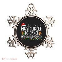 Most Likely To Dance With Santa’S Reindeer Family Ornament thumb 0