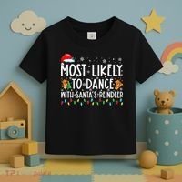 Most Likely To Dance With Santa’S Reindeer Family Toddler T-Shirt thumb 3