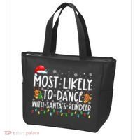 Most Likely To Dance With Santa’S Reindeer Family Tote Bag thumb 3