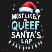 Most Likely To Queef On Santas Lap Offensive Christmas Button thumb 1