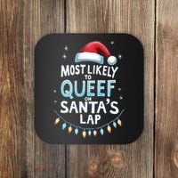 Most Likely To Queef On Santas Lap Offensive Christmas Coaster thumb 0