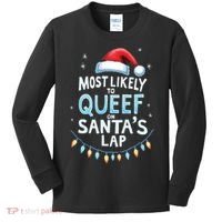 Most Likely To Queef On Santas Lap Offensive Christmas Kids Long Sleeve Shirt thumb 0