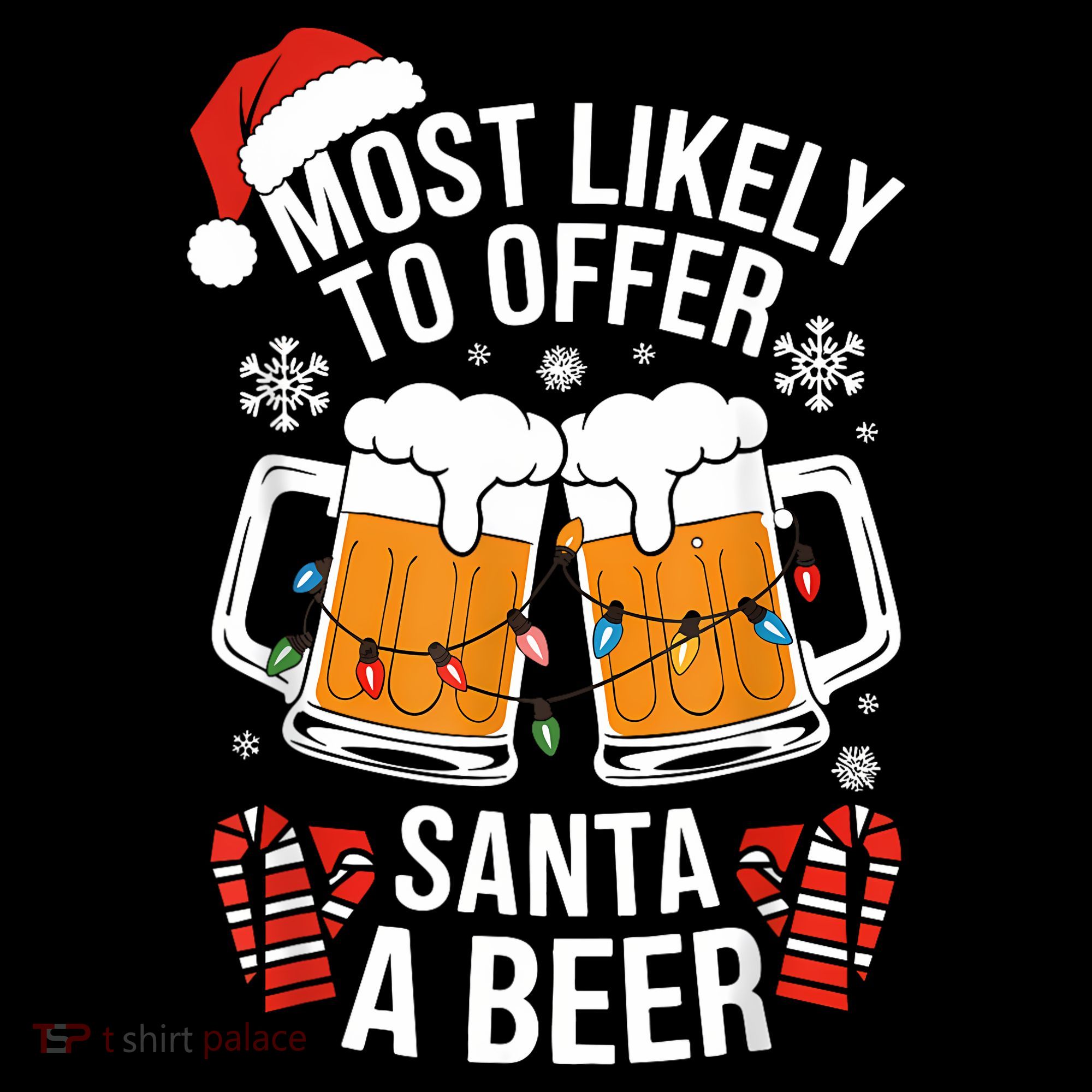Most Likely To Offer Santa A Beer Christmas Drinking Women's Hoodie