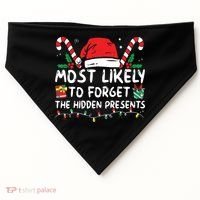 Most Likely To Forget The Hidden Presents Family Christmas USA-Made Doggie Bandana thumb 0