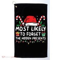 Most Likely To Forget The Hidden Presents Family Christmas Golf Towel thumb 0