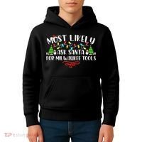 Most Likely To Ask Santa for Milwaukee Tools Christmas Xmas  Kids Hoodie thumb 4