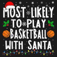 Most Likely To Play Basketball With Santa Family Christmas Women's Tank Top thumb 5