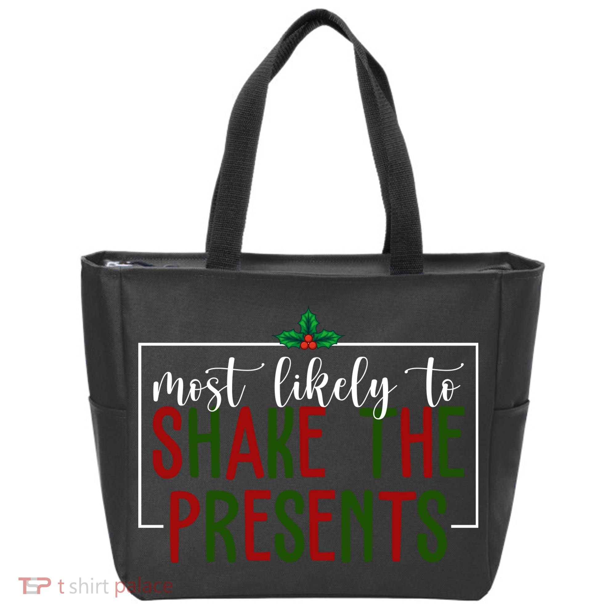 Most Likely To Shake The Presents Christmas Tote Bag