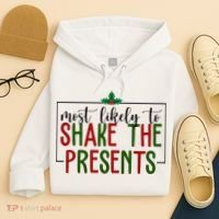 Most Likely To Shake The Presents Christmas Hoodie thumb 4
