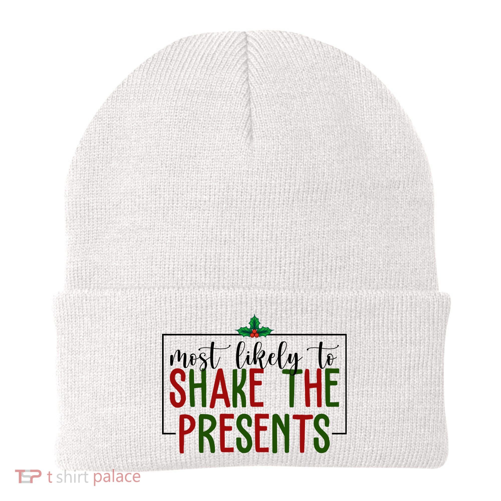 Most Likely To Shake The Presents Christmas Beanie