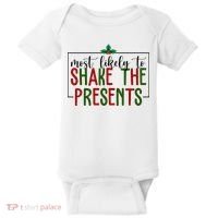 Most Likely To Shake The Presents Christmas Baby Bodysuit thumb 0