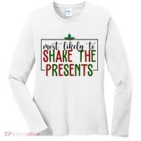 Most Likely To Shake The Presents Christmas Women's Long Sleeve Shirt thumb 0