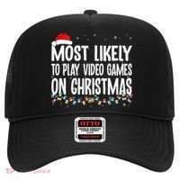 Most Likely To Play Video Games On Christmas Xmas Lights  Hat thumb 0