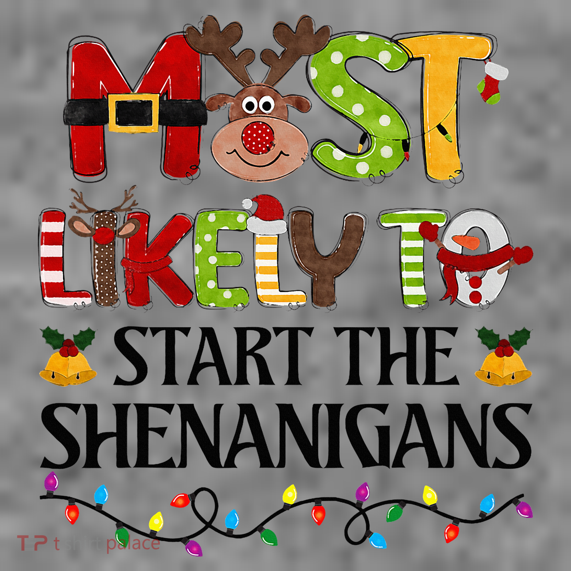Most Likely To Start The Shenanigans Christmas Family Xmas Toddler Hoodie