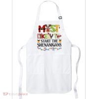 Most Likely To Start The Shenanigans Christmas Family Xmas Apron thumb 0