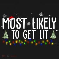Most Likely To Get Lit Funny Christmas Bucket Hat thumb 4