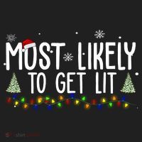 Most Likely To Get Lit Funny Christmas Beanie thumb 2