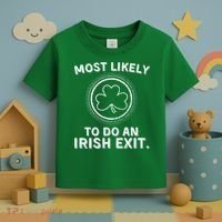 Most Likely To Do An Irish Exit Funny St Patricks Day Toddler T-Shirt thumb 3
