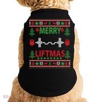 Merry Liftmas Ugly Christmas Sweater Gym Workout Gift Doggie Tank thumb 0