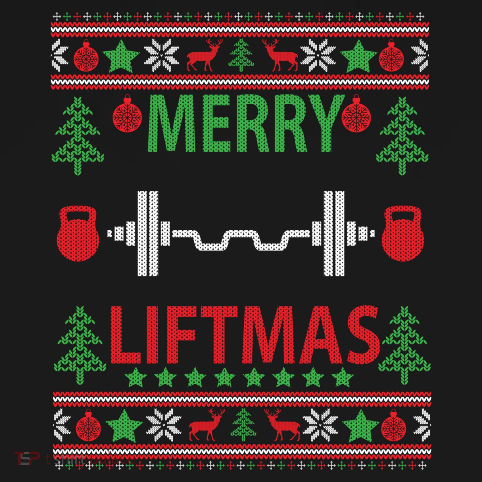 Merry Liftmas Ugly Christmas Sweater Gym Workout Gift Women's Hoodie