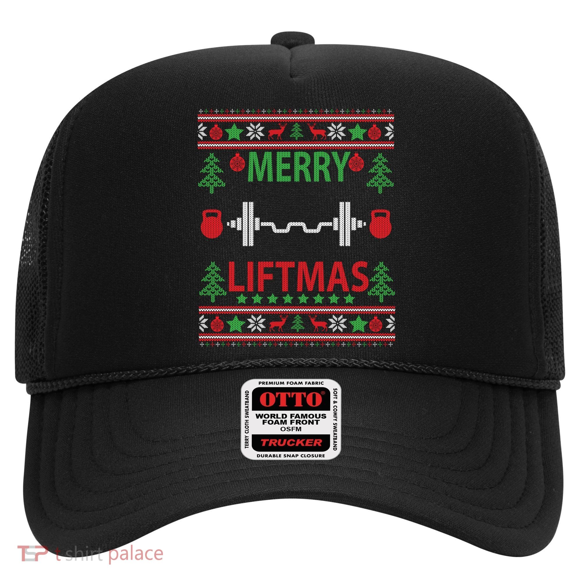 Merry Liftmas Ugly Christmas Sweater Gym Workout Gift Hat