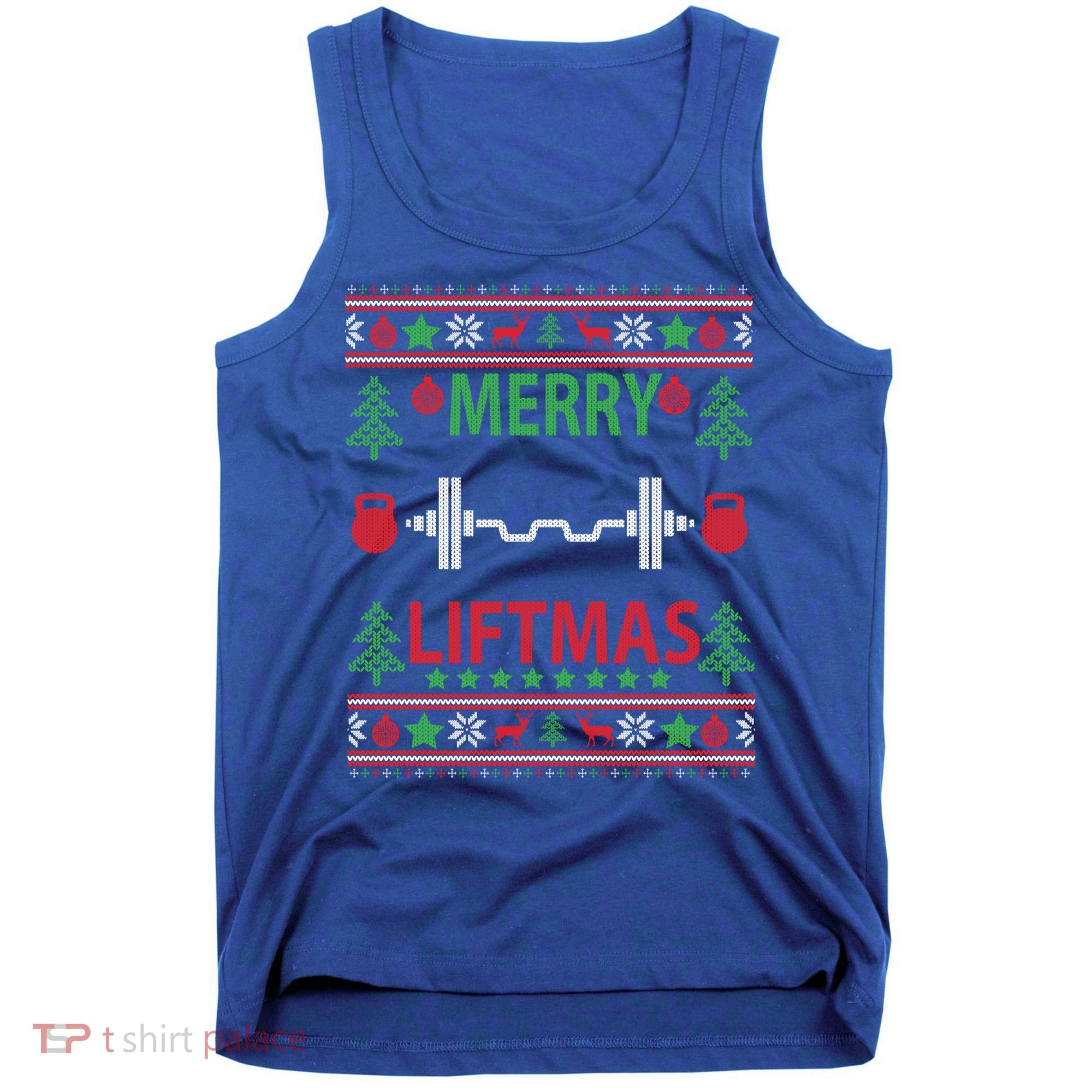 Merry Liftmas Ugly Christmas Sweater Gym Workout Gift Tank Top