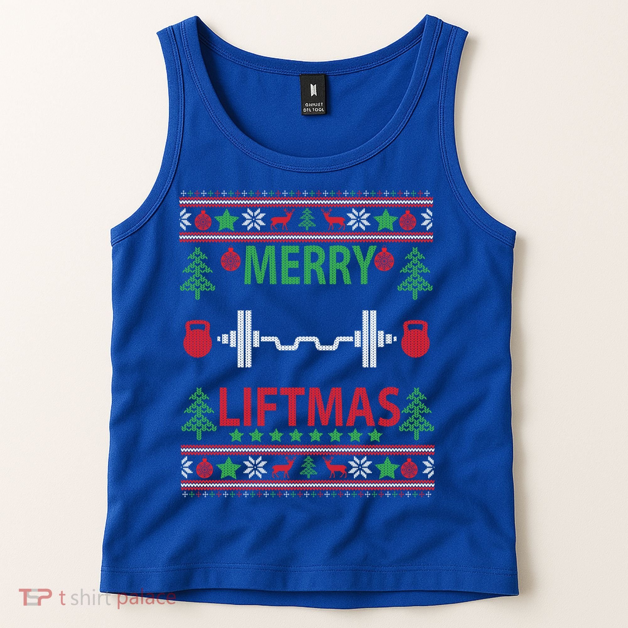 Merry Liftmas Ugly Christmas Sweater Gym Workout Gift Tank Top