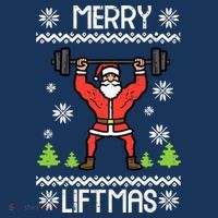 Merry Liftmas Ugly Christmas Xmas Workout Gym Bodybuild T-Shirt thumb 7