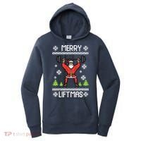 Merry Liftmas Ugly Christmas Xmas Workout Gym Bodybuild Women's Hoodie thumb 0