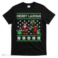Merry Laxmas Ugly Christmas Lacrosse Santa Reindeer Sweater Sweatshirt T-Shirt thumb 0