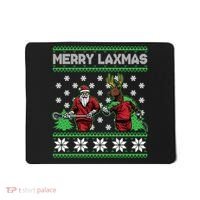 Merry Laxmas Ugly Christmas Lacrosse Santa Reindeer Sweater Sweatshirt Mousepad thumb 0