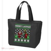 Merry Laxmas Ugly Christmas Lacrosse Santa Reindeer Sweater Sweatshirt Tote Bag thumb 3
