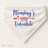 Mommy's Little Valentine Cute Holiday USA-Made Doggie Bandana thumb 0