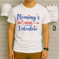 Mommy's Little Valentine Cute Holiday T-Shirt thumb 6