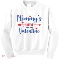 Mommy's Little Valentine Cute Holiday Kids Sweatshirt thumb 0