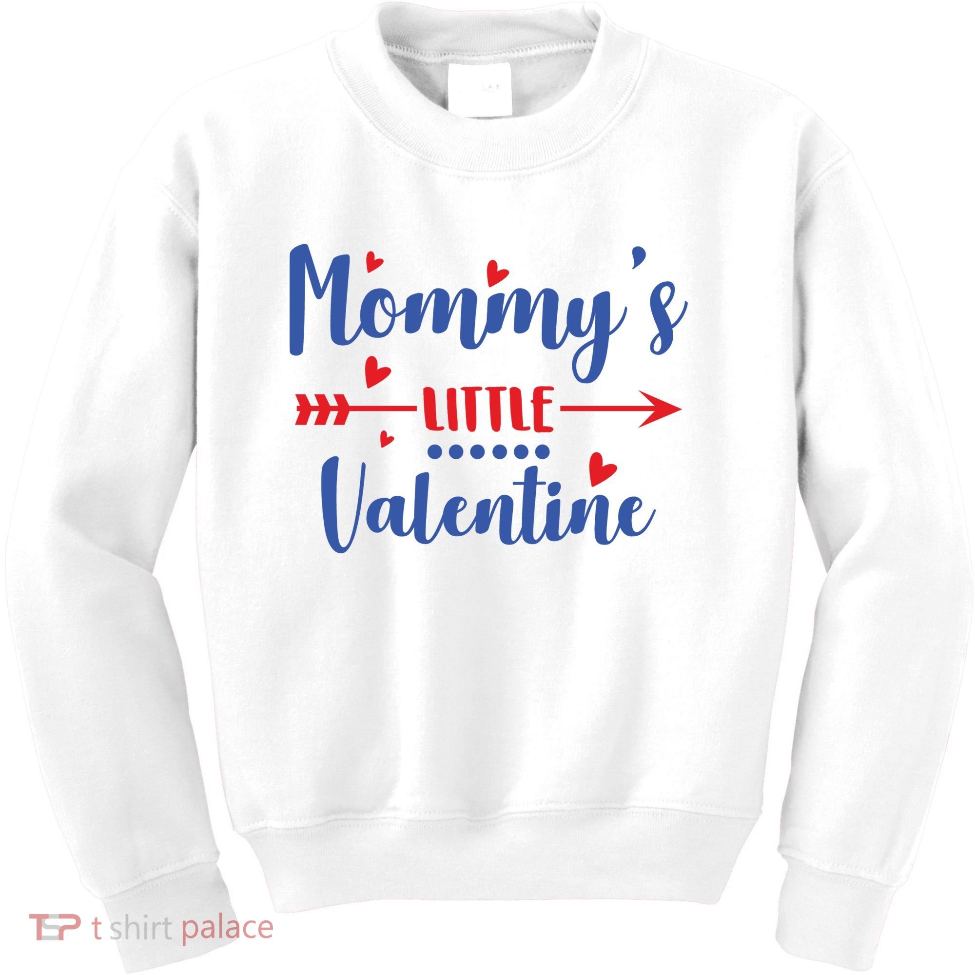 Mommy's Little Valentine Cute Holiday Kids Sweatshirt