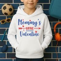 Mommy's Little Valentine Cute Holiday Kids Hoodie thumb 2