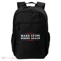 Make Lying Wrong Again Anti Trump Backpack thumb 0