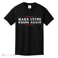 Make Lying Wrong Again Anti Trump Kids T-Shirt thumb 0
